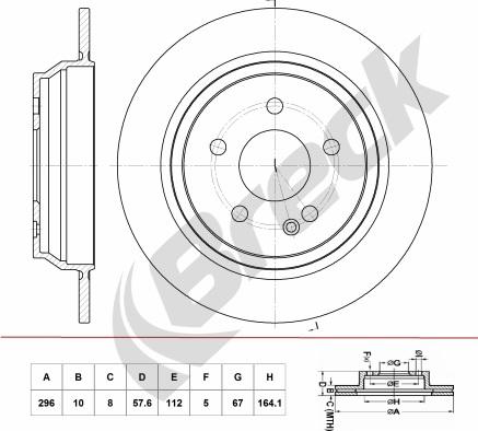 Breck BR 057 SA100 - Brake Disc autospares.lv