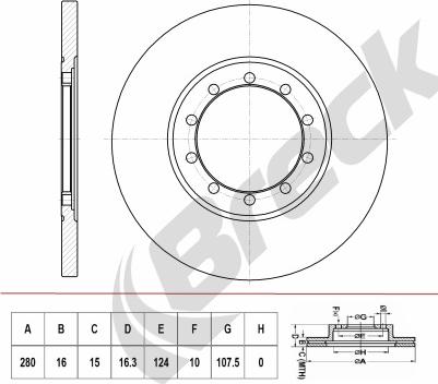 Breck BR 066 SA100 - Brake Disc autospares.lv