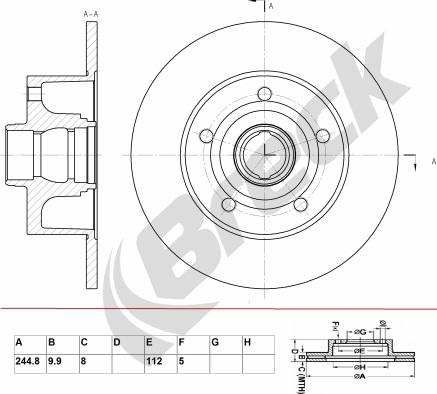 Breck BR 009 SA100 - Brake Disc autospares.lv