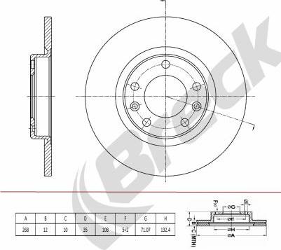 Breck BR 080 SA100 - Brake Disc autospares.lv