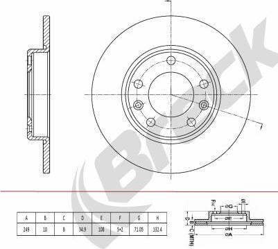 Breck BR 081 SA100 - Brake Disc autospares.lv