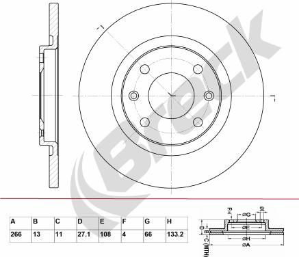 Breck BR 031 SA100 - Brake Disc autospares.lv