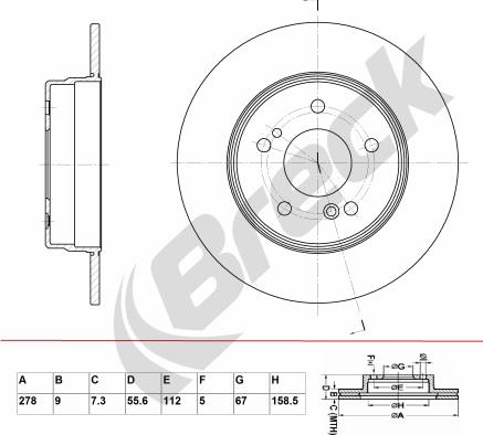 Breck BR 038 SA100 - Brake Disc autospares.lv