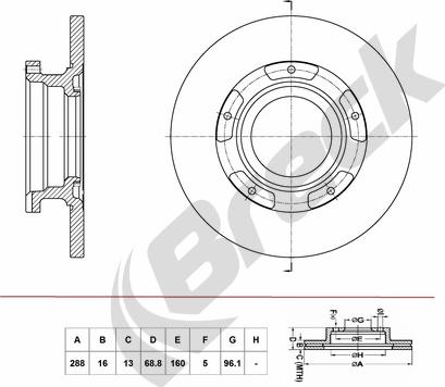 Breck BR 074 SA100 - Brake Disc autospares.lv