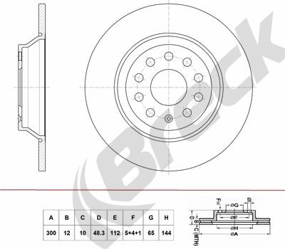 Breck BR 076 SA100 - Brake Disc autospares.lv