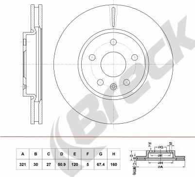 Breck BR 396 VA100 - Brake Disc autospares.lv