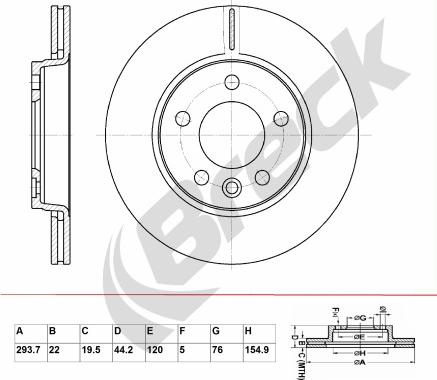 Breck BR 361 VA100 - Brake Disc autospares.lv