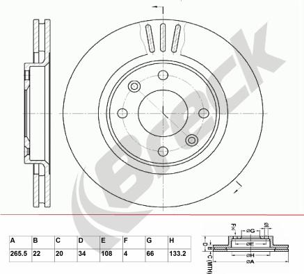 Breck BR 301 VA100 - Brake Disc autospares.lv