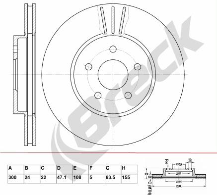 Breck BR 316 VA100 - Brake Disc autospares.lv