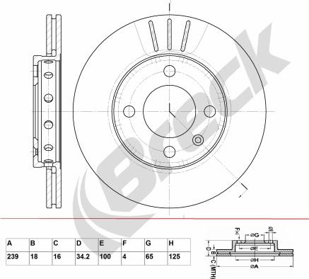 Breck BR 317 VA100 - Brake Disc autospares.lv