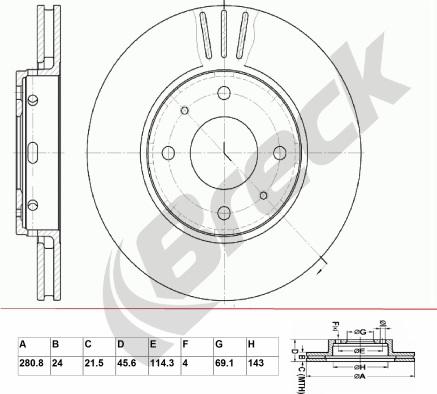 Breck BR 331 VA100 - Brake Disc autospares.lv