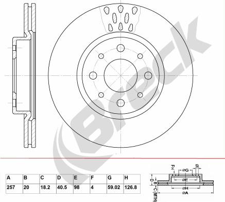 Breck BR 324 VA100 - Brake Disc autospares.lv