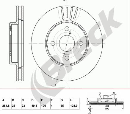 Breck BR 378 VA100 - Brake Disc autospares.lv