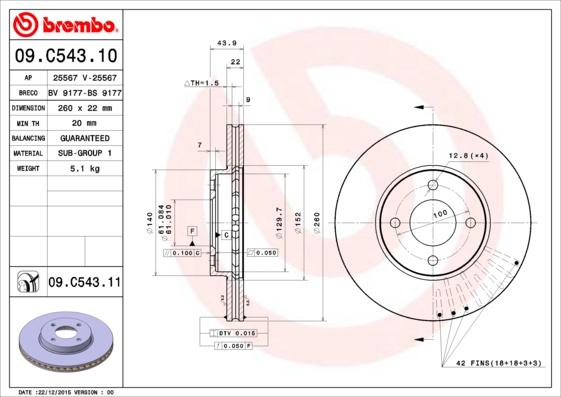 Breco BS 9177 - Brake Disc autospares.lv