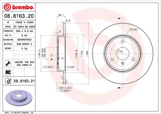 Breco BS 6054 - Brake Disc autospares.lv