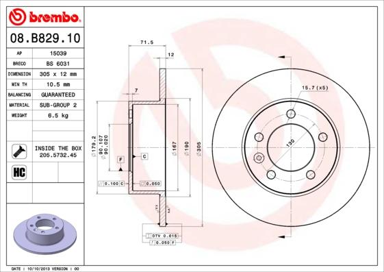 Breco BS 6031 - Brake Disc autospares.lv