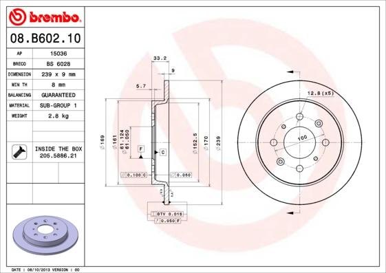 Breco BS 6028 - Brake Disc autospares.lv