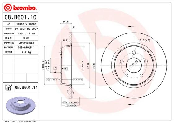 Breco BV 6027 - Brake Disc autospares.lv