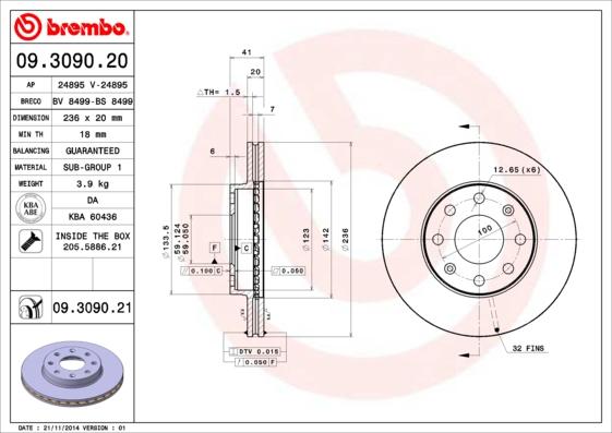 Breco BS 8499 - Brake Disc autospares.lv