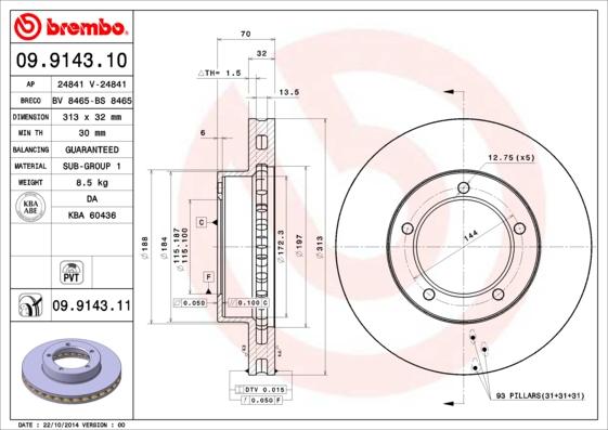 Breco BS 8465 - Brake Disc autospares.lv