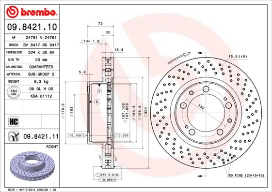 Breco BS 8417 - Brake Disc autospares.lv