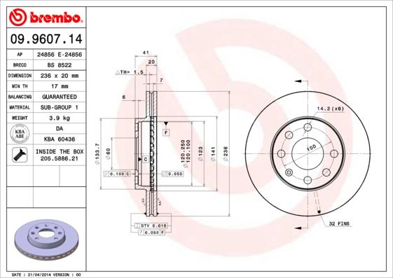 Breco BS 8522 - Brake Disc autospares.lv