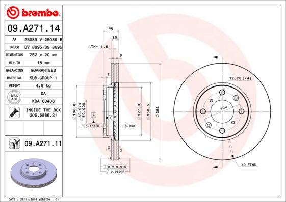 Breco BS 8695 - Brake Disc autospares.lv