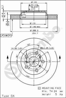 Breco BS 8100 - Brake Disc autospares.lv