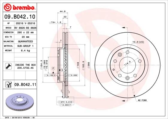 Breco BS 8826 - Brake Disc autospares.lv