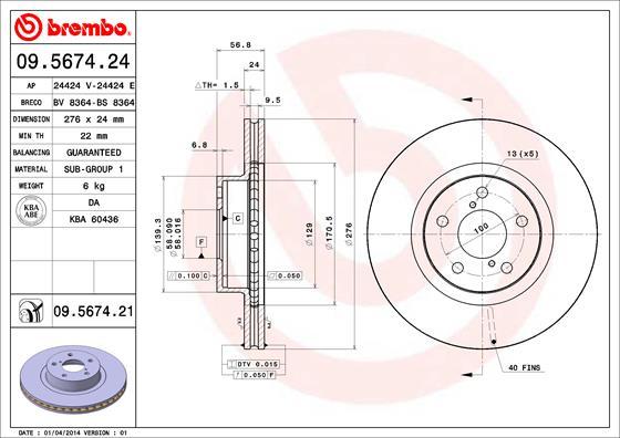 Breco BV 8364 - Brake Disc autospares.lv