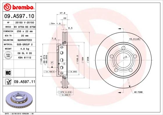 Breco BV 8759 - Brake Disc autospares.lv