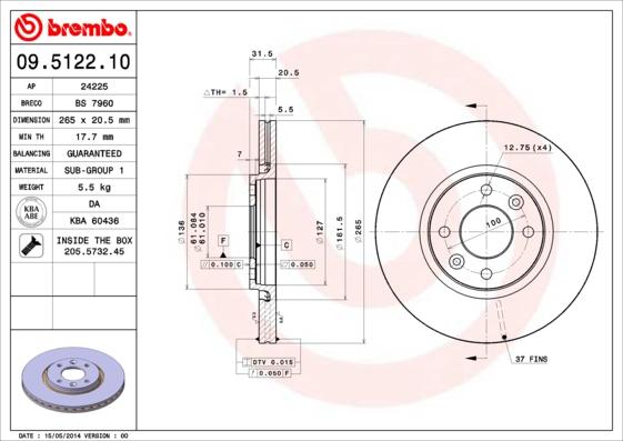 Breco BS 7960 - Brake Disc autospares.lv