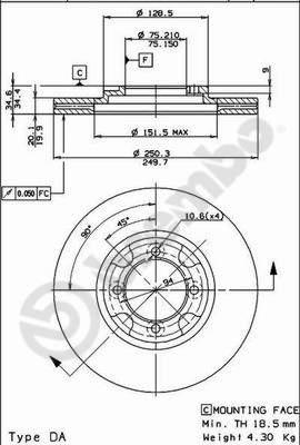 Breco BS 7981 - Brake Disc autospares.lv