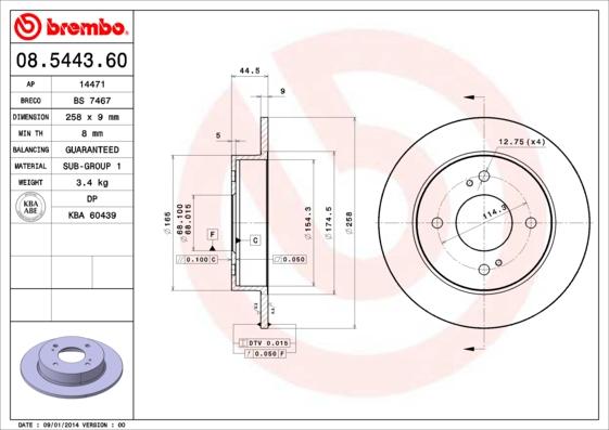 Breco BS 7467 - Brake Disc autospares.lv