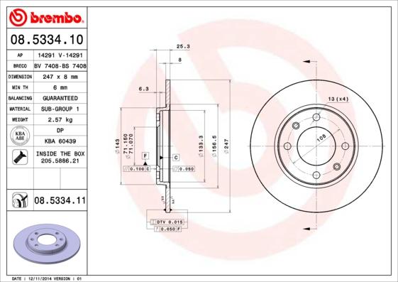 Breco BS 7408 - Brake Disc autospares.lv