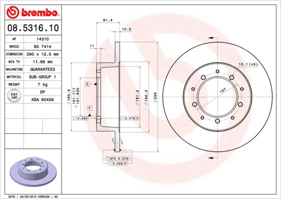 Breco BS 7414 - Brake Disc autospares.lv