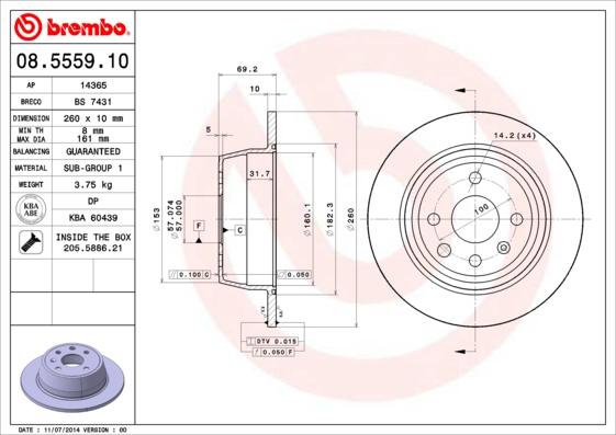 Breco BS 7431 - Brake Disc autospares.lv