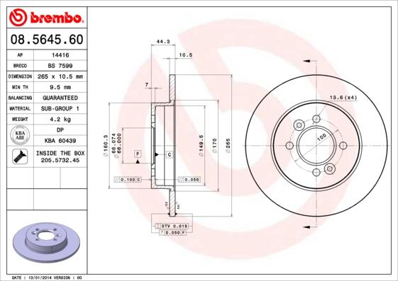 Breco BS 7599 - Brake Disc autospares.lv