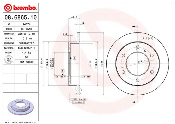 Breco BS 7518 - Brake Disc autospares.lv