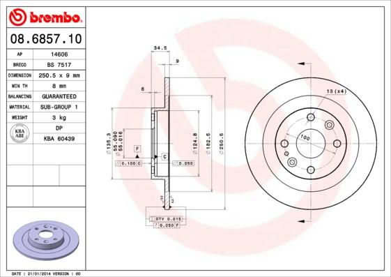 Breco BS 7517 - Brake Disc autospares.lv