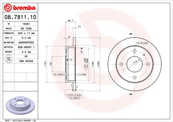 Breco BS 7588 - Brake Disc autospares.lv