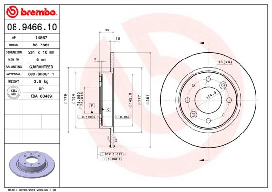 Breco BS 7666 - Brake Disc autospares.lv