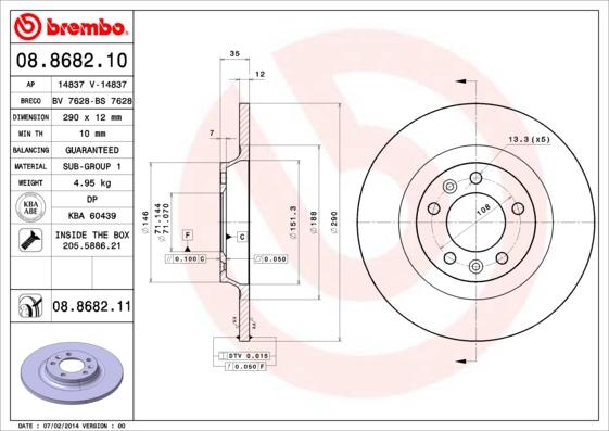 Breco BS 7628 - Brake Disc autospares.lv