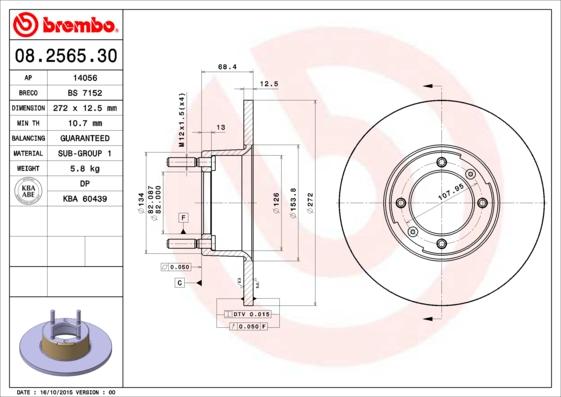 Breco BS 7152 - Brake Disc autospares.lv