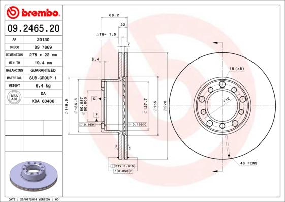 Breco BS 7869 - Brake Disc autospares.lv