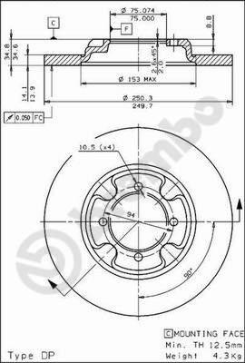 Comline ADC0404V - Brake Disc autospares.lv