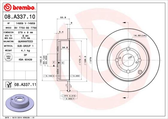 Breco BS 7750 - Brake Disc autospares.lv