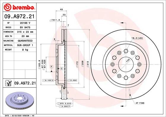 Breco BV 9475 - Brake Disc autospares.lv