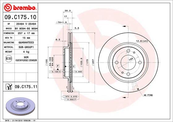 Breco BV 9094 - Brake Disc autospares.lv