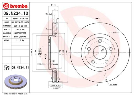 Breco BV 9074 - Brake Disc autospares.lv